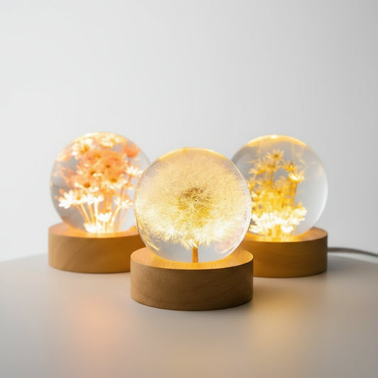 3D Dandelion Crystal Ball