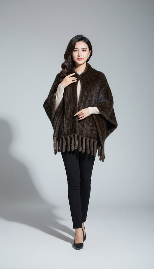 Fur shawl scarf